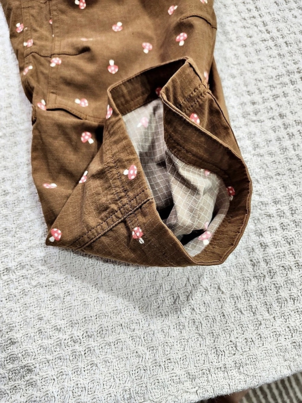 Duluth Mushroom Cottagecore Overalls in Brown Size Large - Picture 5 of 7